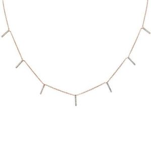 .13ct 14kt rose gold trendy diamond charm pendant